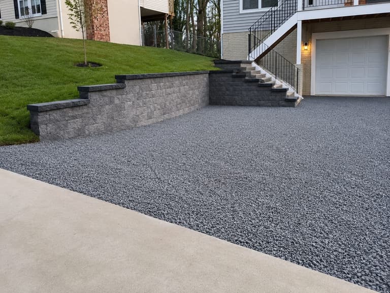 Retaining Wall & Garage Steps - Edgewater MD