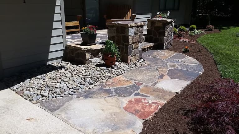 Flagstone Walk & Front Porch - Davidsonville Md