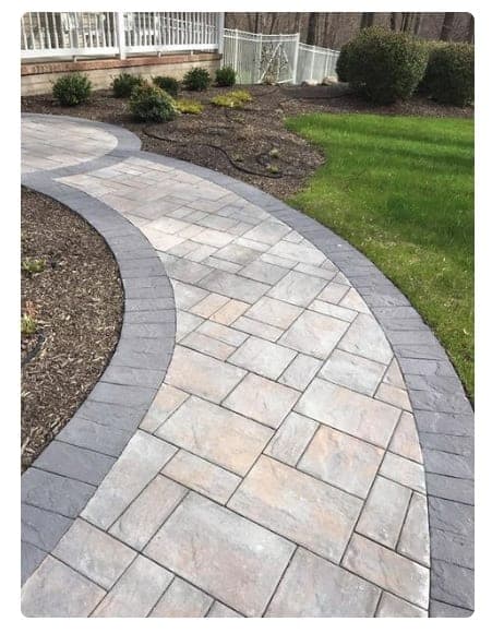 Curved Paver Walkway